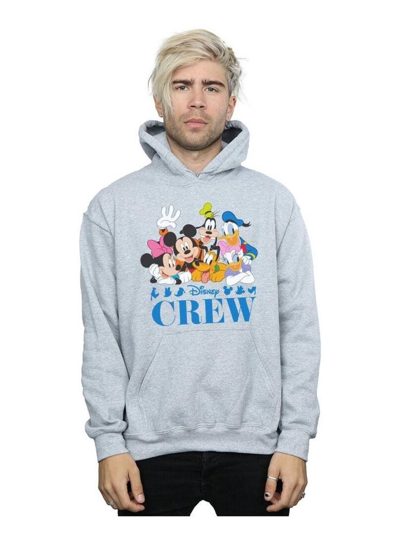 Disney - Sweat à capuche DISNEY FRIENDS Gris chiné - Kiabi