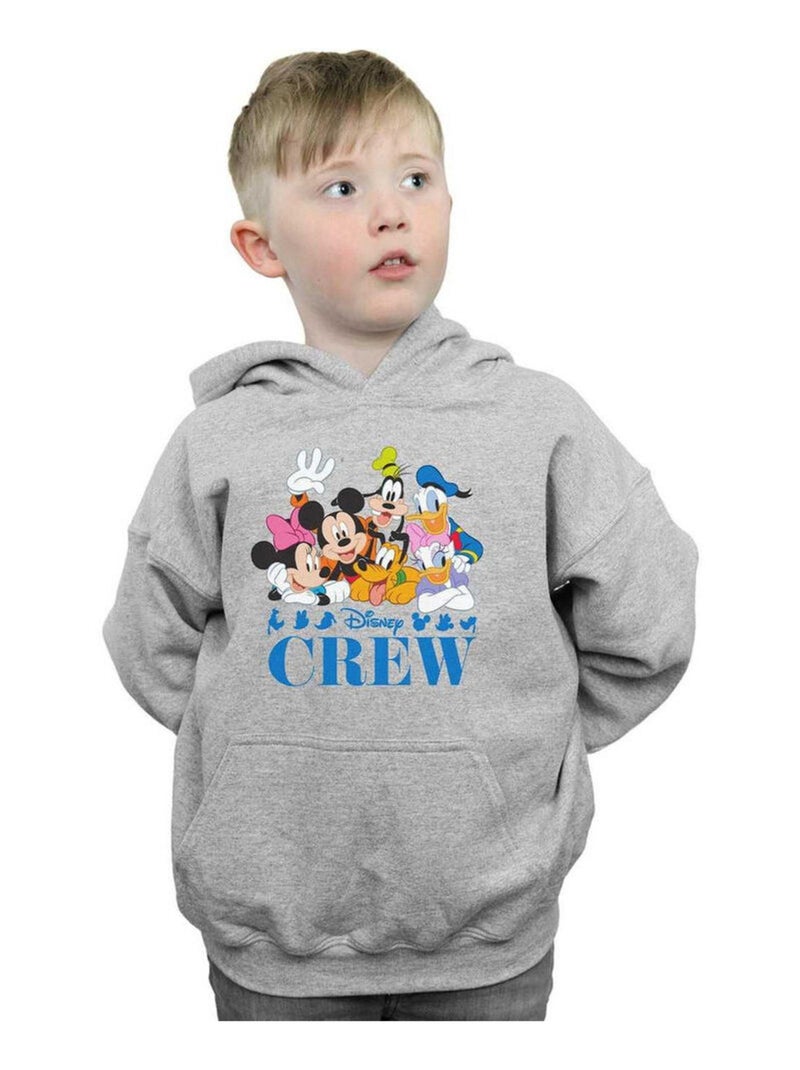 Disney - Sweat à capuche DISNEY FRIENDS Gris chiné - Kiabi
