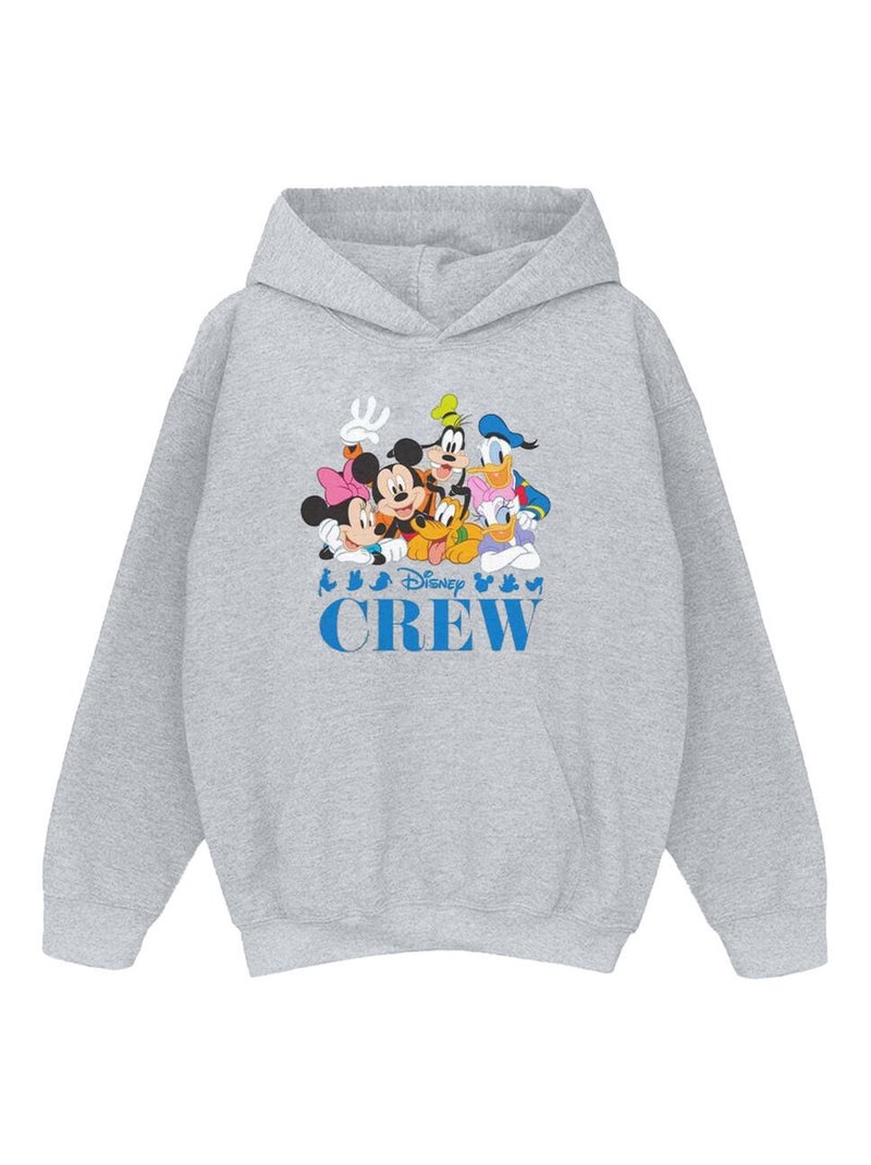 Disney - Sweat à capuche DISNEY FRIENDS Gris chiné - Kiabi