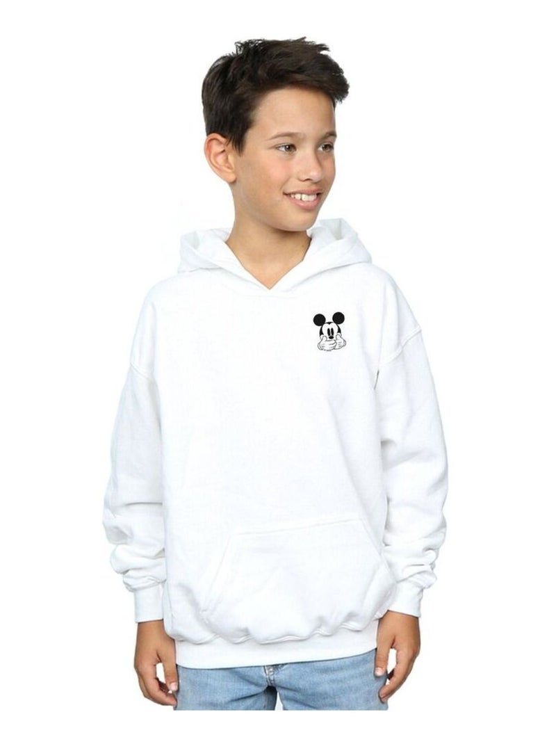 Disney - Sweat à capuche DONT SPEAK Blanc - Kiabi