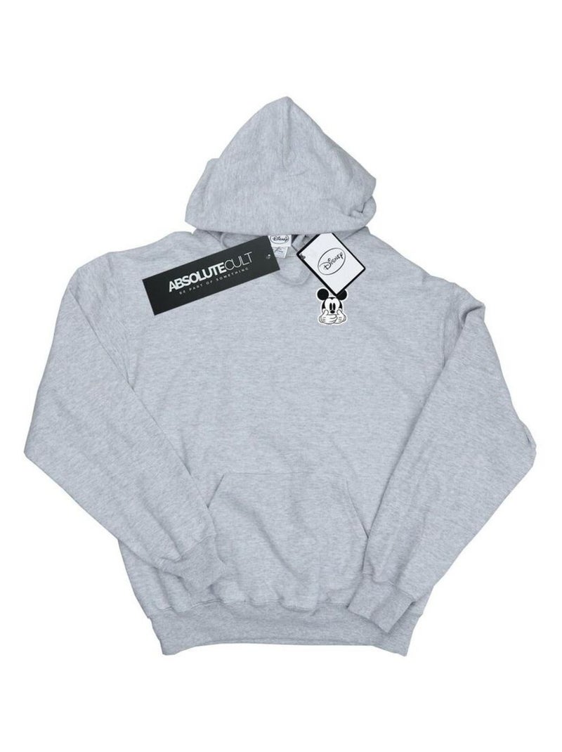 Disney - Sweat à capuche DONT SPEAK Gris chiné - Kiabi