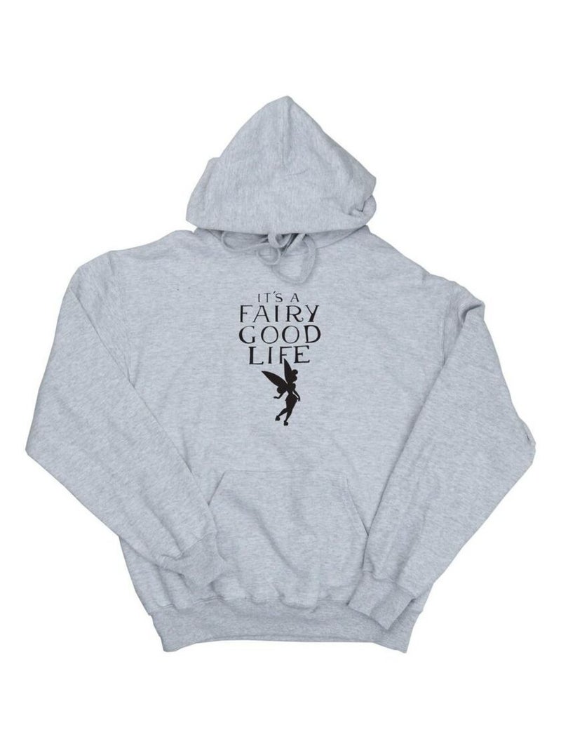 Disney - Sweat à capuche FAIRY GOOD LIFE Gris chiné - Kiabi