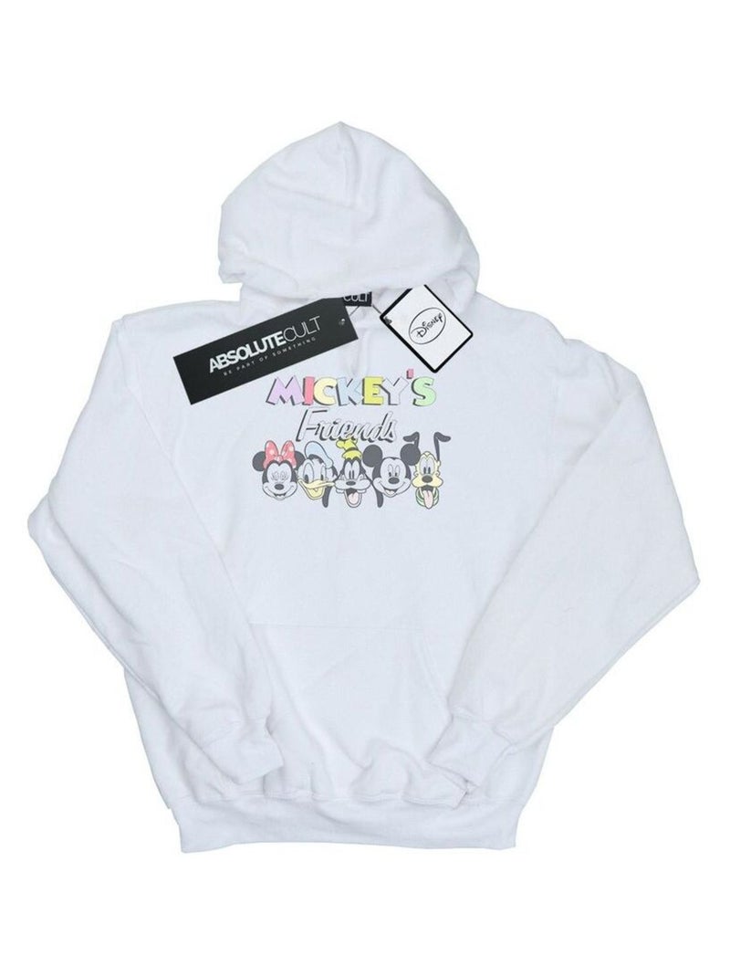Disney - Sweat à capuche FRIENDS FADED NOSTALGIA Blanc - Kiabi