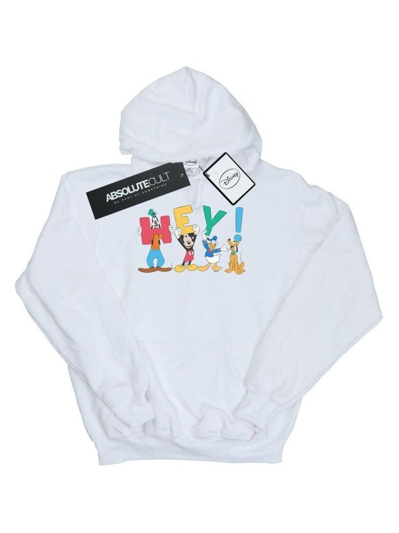 Disney - Sweat à capuche FRIENDS HEY Blanc - Kiabi