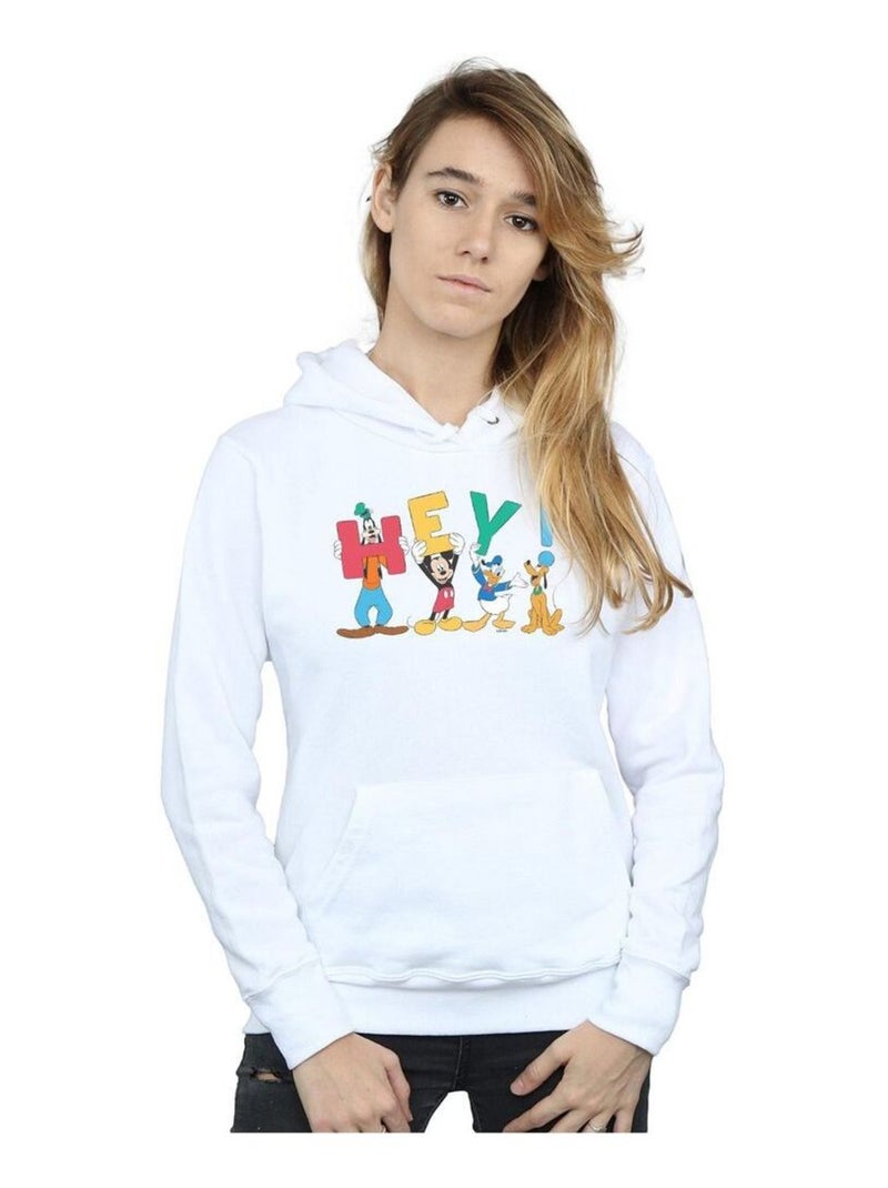 Disney - Sweat à capuche FRIENDS HEY Blanc - Kiabi