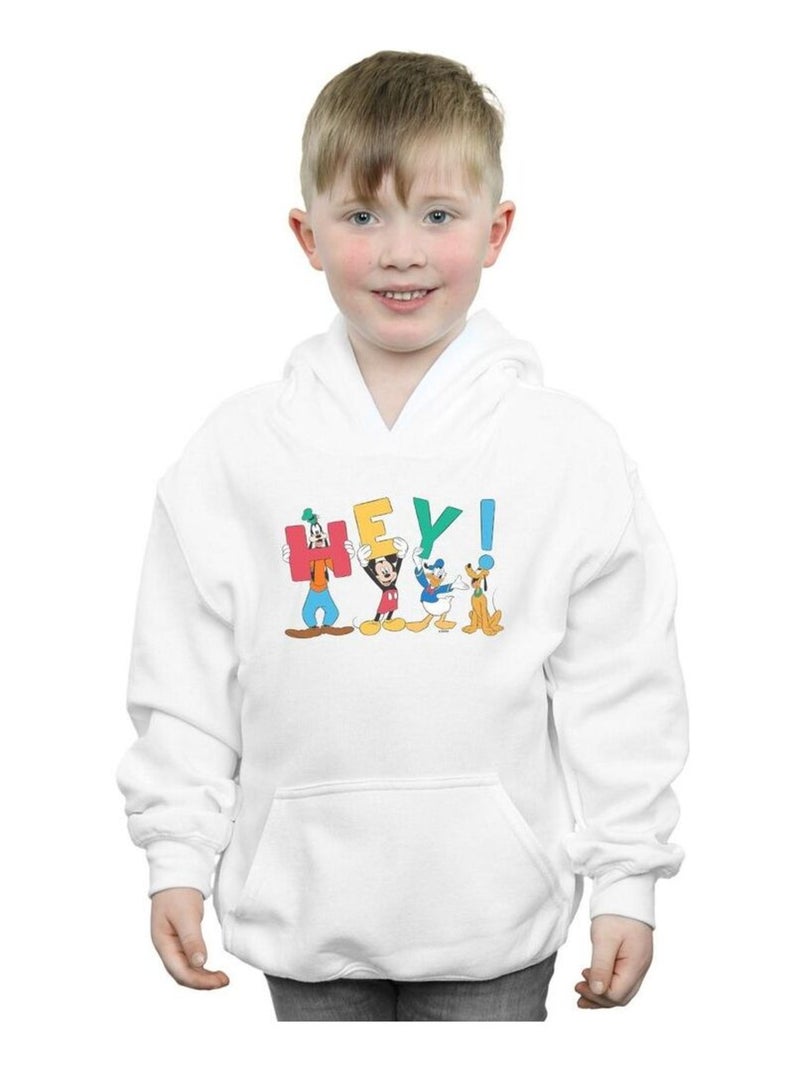 Disney - Sweat à capuche FRIENDS HEY Blanc - Kiabi