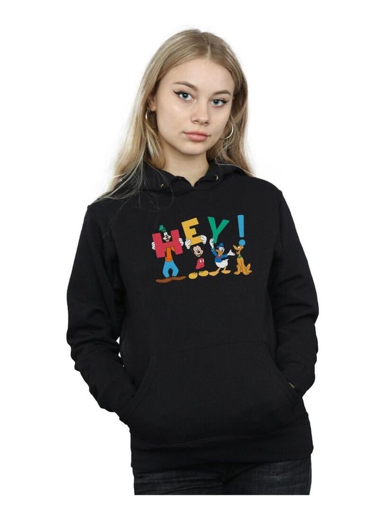 Disney - Sweat à capuche FRIENDS HEY Noir - Kiabi
