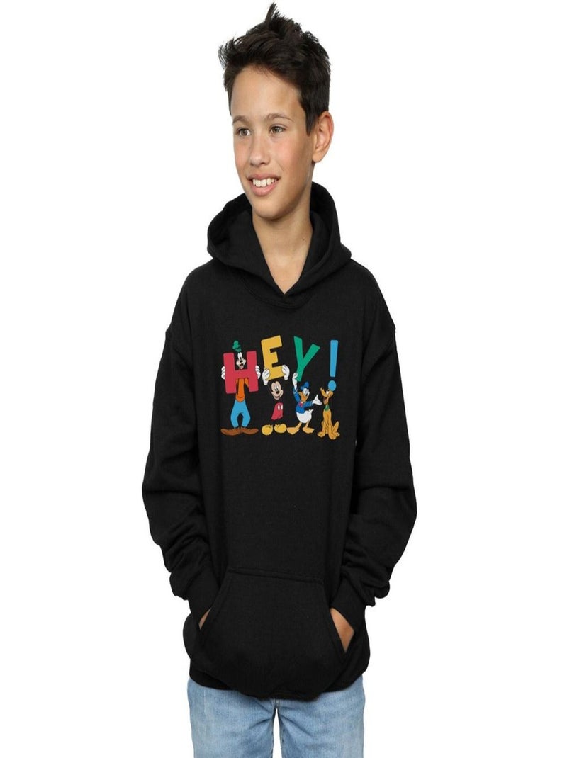 Disney - Sweat à capuche FRIENDS HEY Noir - Kiabi