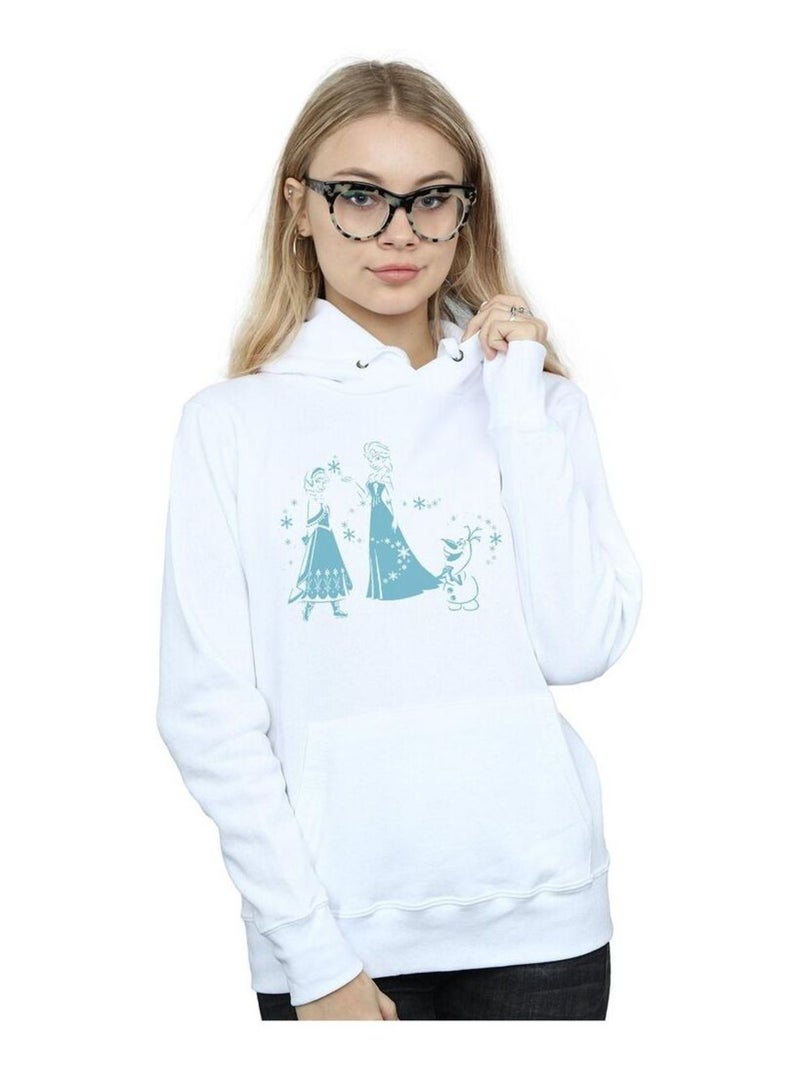 Disney - Sweat à capuche FROZEN Blanc - Kiabi