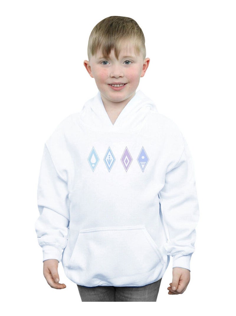 Disney - Sweat à capuche FROZEN Blanc - Kiabi