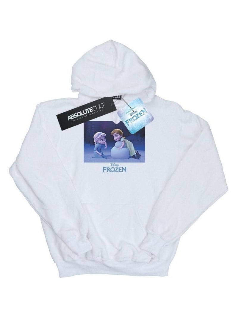 Disney - Sweat à capuche FROZEN BUILD A SNOWMAN Blanc - Kiabi