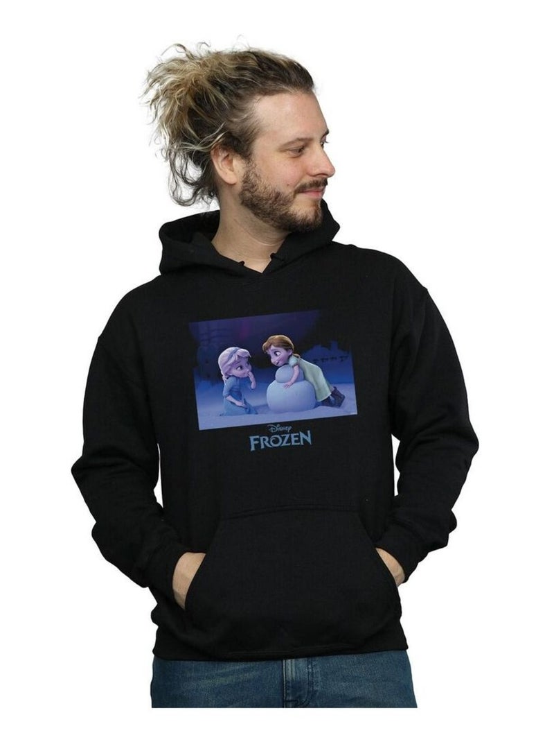 Disney - Sweat à capuche FROZEN BUILD A SNOWMAN Noir - Kiabi
