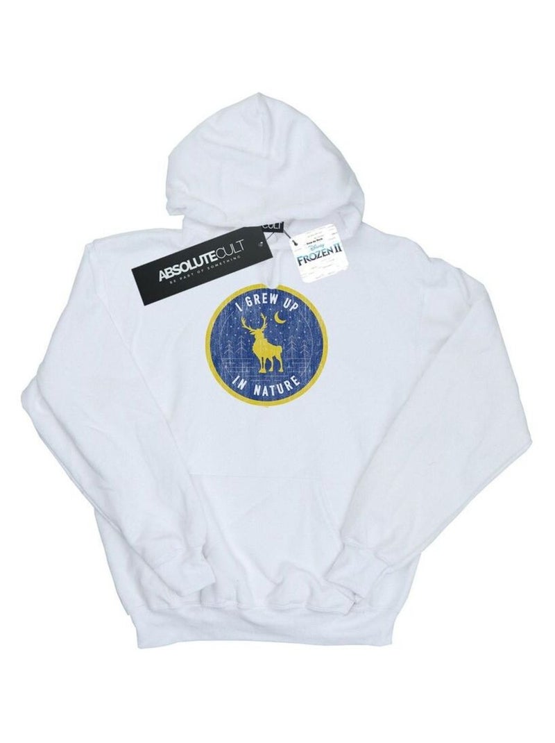 Disney - Sweat à capuche FROZEN GREW UP IN NATURE Blanc - Kiabi