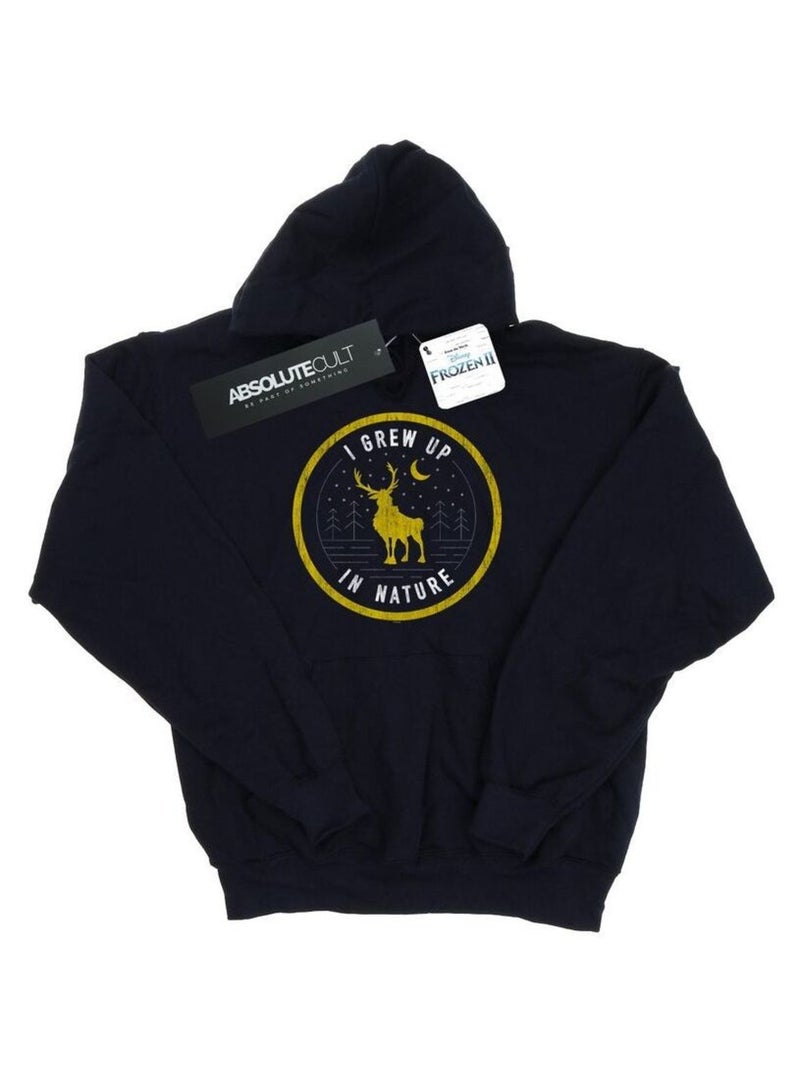 Disney - Sweat à capuche FROZEN GREW UP IN NATURE Bleu marine - Kiabi