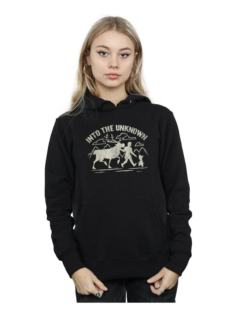 Disney - Sweat à capuche FROZEN INTO THE UNKNOWN Noir - Kiabi