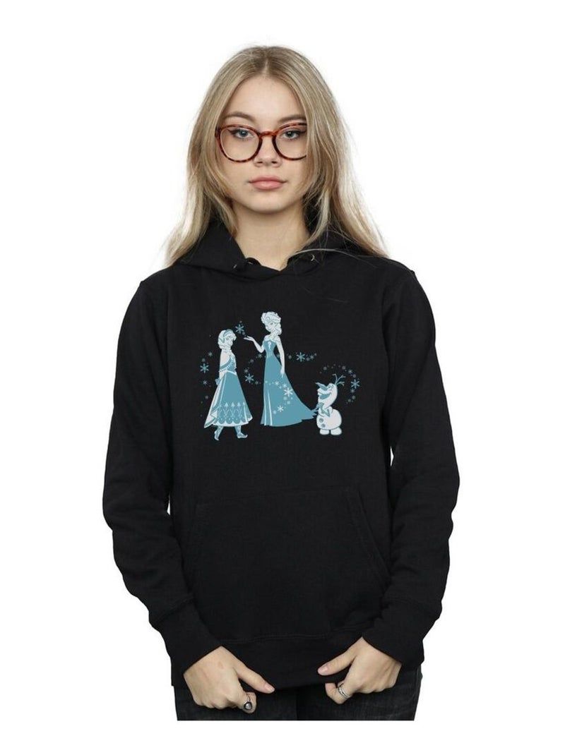 Disney - Sweat à capuche FROZEN Noir - Kiabi