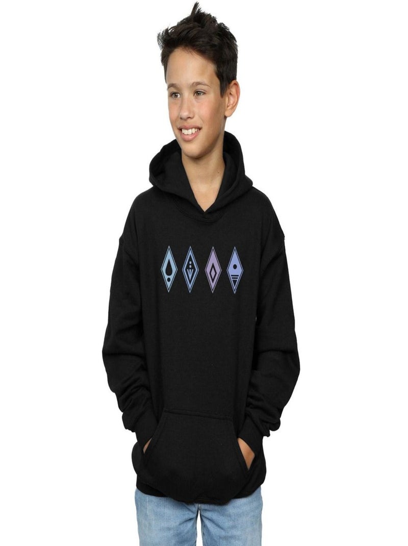 Disney - Sweat à capuche FROZEN Noir - Kiabi