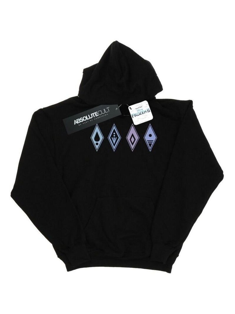 Disney - Sweat à capuche FROZEN Noir - Kiabi