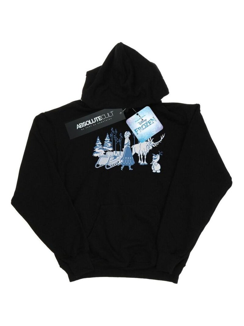 Disney - Sweat à capuche FROZEN Noir - Kiabi