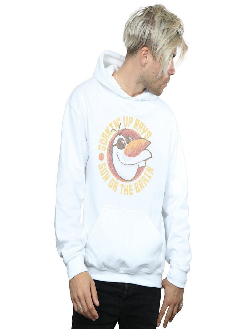 Disney - Sweat à capuche FROZEN SUN ON THE BRAIN Blanc - Kiabi