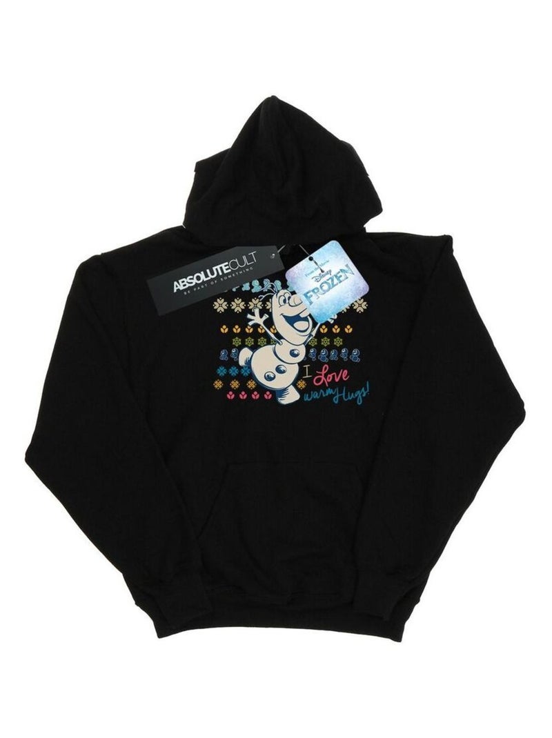 Disney - Sweat à capuche FROZEN WARM HUGS Noir - Kiabi