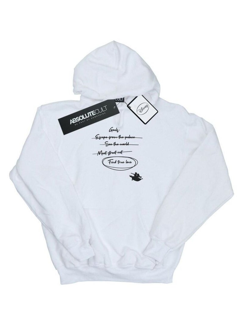 Disney - Sweat à capuche GOALS Blanc - Kiabi