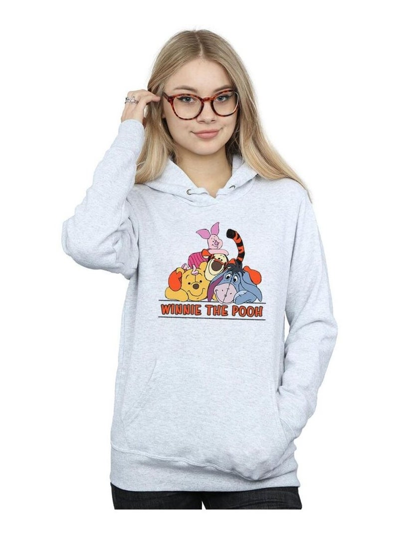 Disney - Sweat à capuche Gris chiné - Kiabi