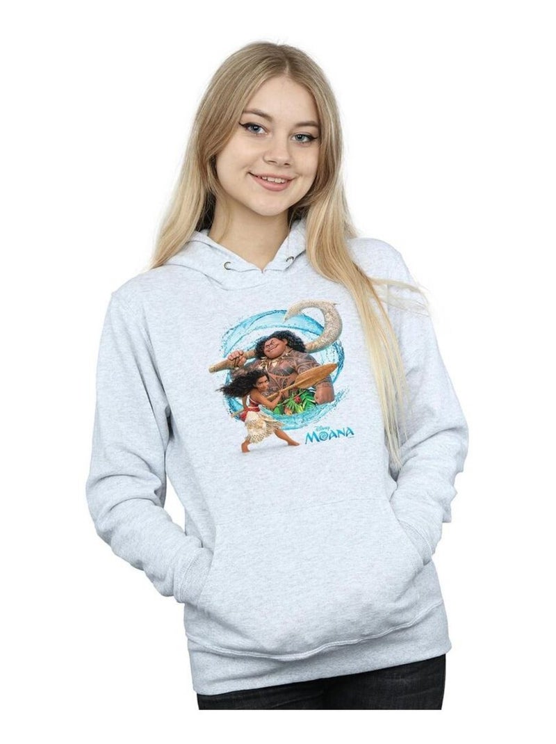 Disney - Sweat à capuche Gris chiné - Kiabi