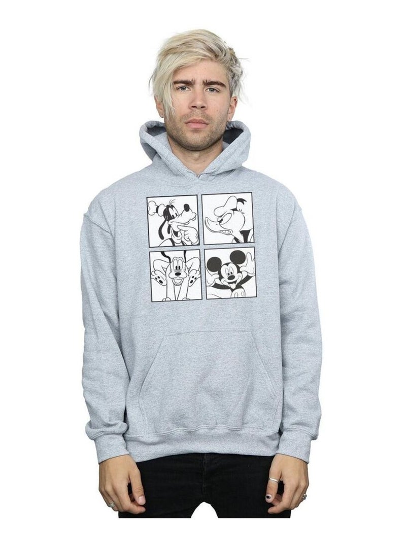 Disney - Sweat à capuche Gris chiné - Kiabi