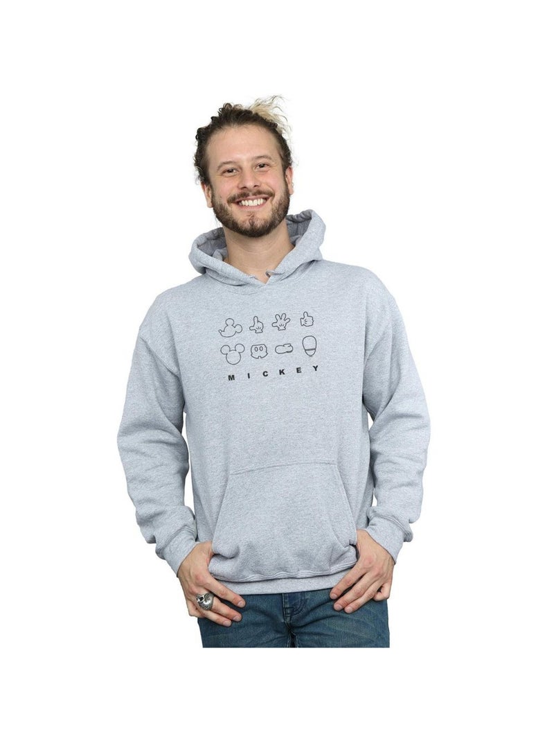 Disney - Sweat à capuche Gris chiné - Kiabi