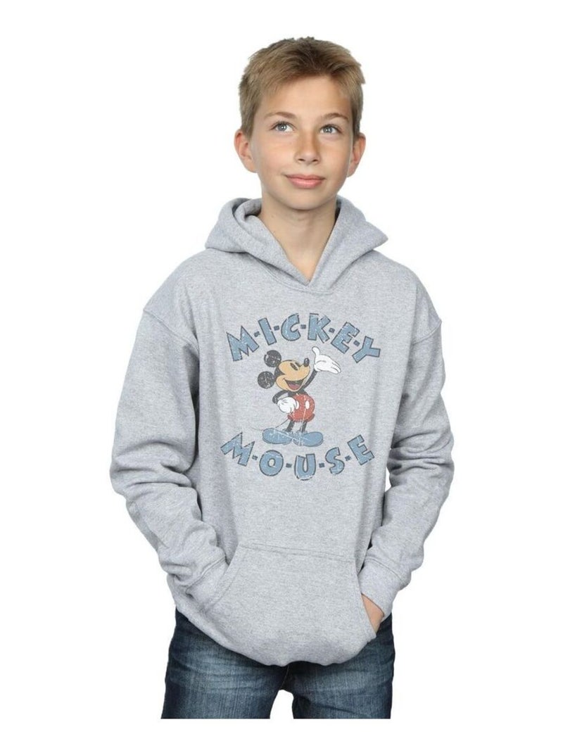 Disney - Sweat à capuche Gris chiné - Kiabi
