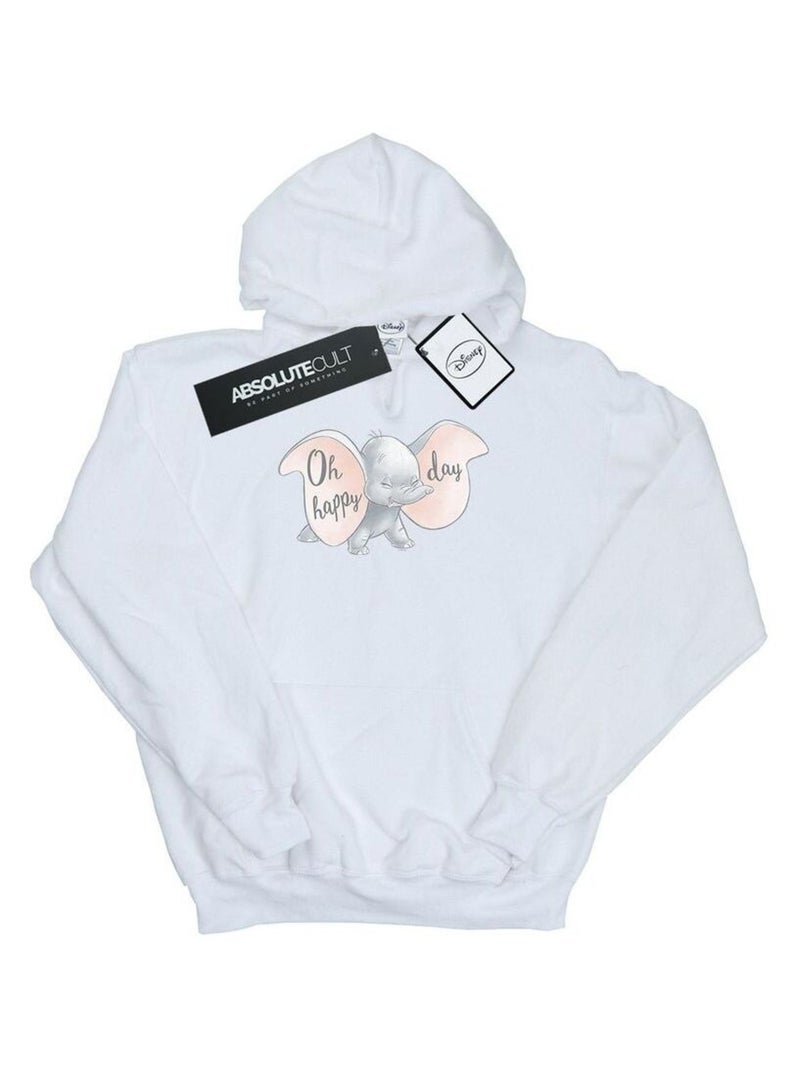 Disney - Sweat à capuche HAPPY DAY Blanc - Kiabi