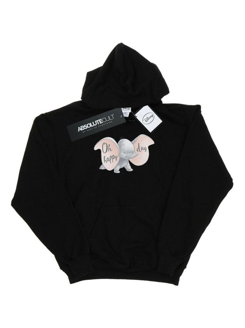 Disney - Sweat à capuche HAPPY DAY Noir - Kiabi