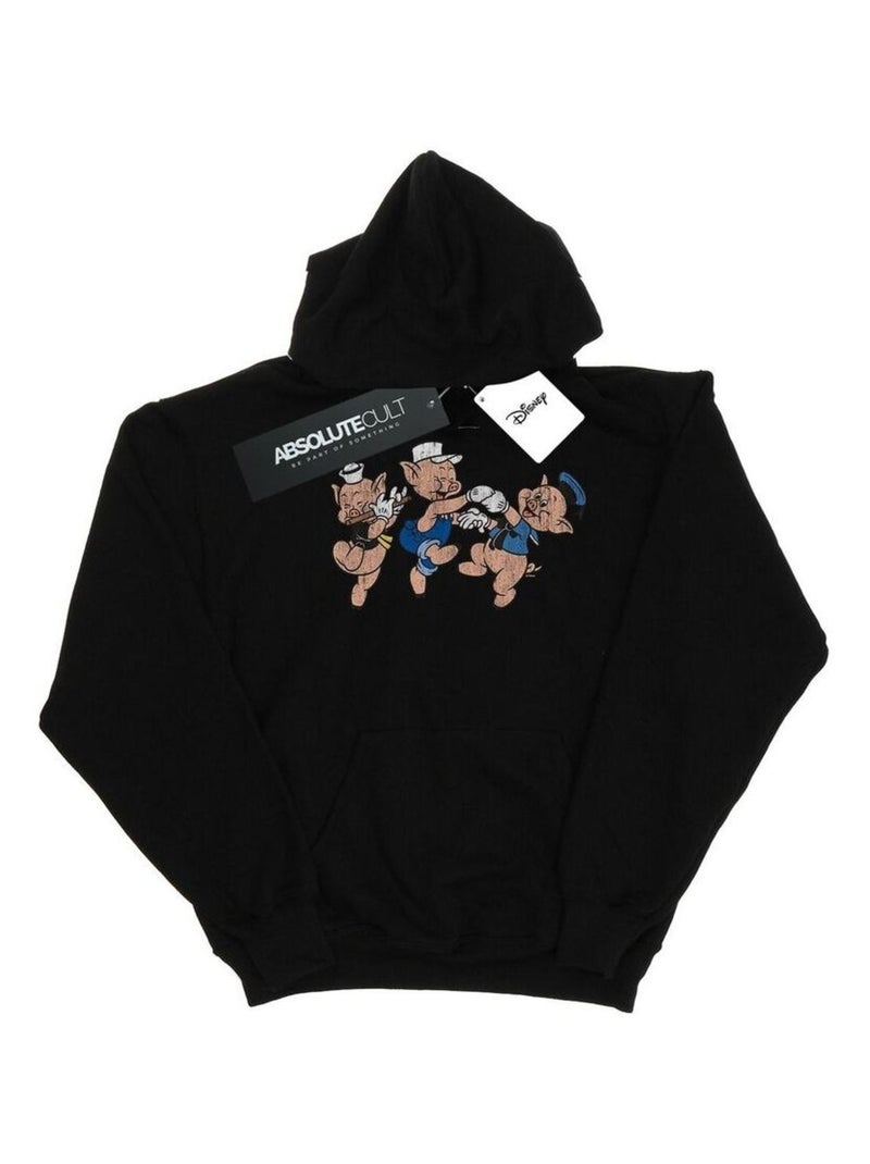 Disney - Sweat à capuche HAVING FUN Noir - Kiabi