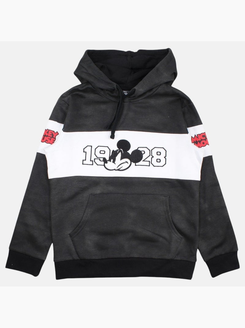 Disney - sweat à capuche imprimé, coupe décontractée et manches longues Noir - Kiabi