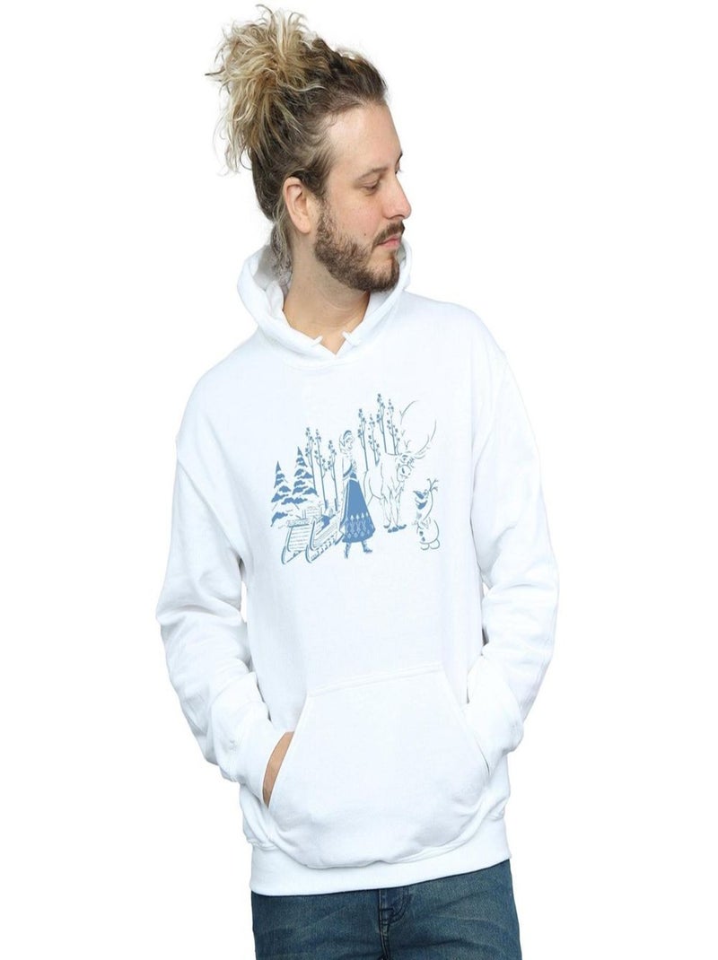 Disney - Sweat à capuche La Reine des Neiges Blanc - Kiabi