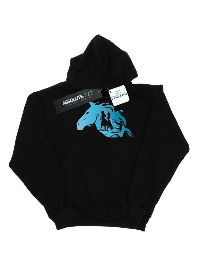 Disney - Sweat à capuche La Reine des Neiges Noir - Kiabi