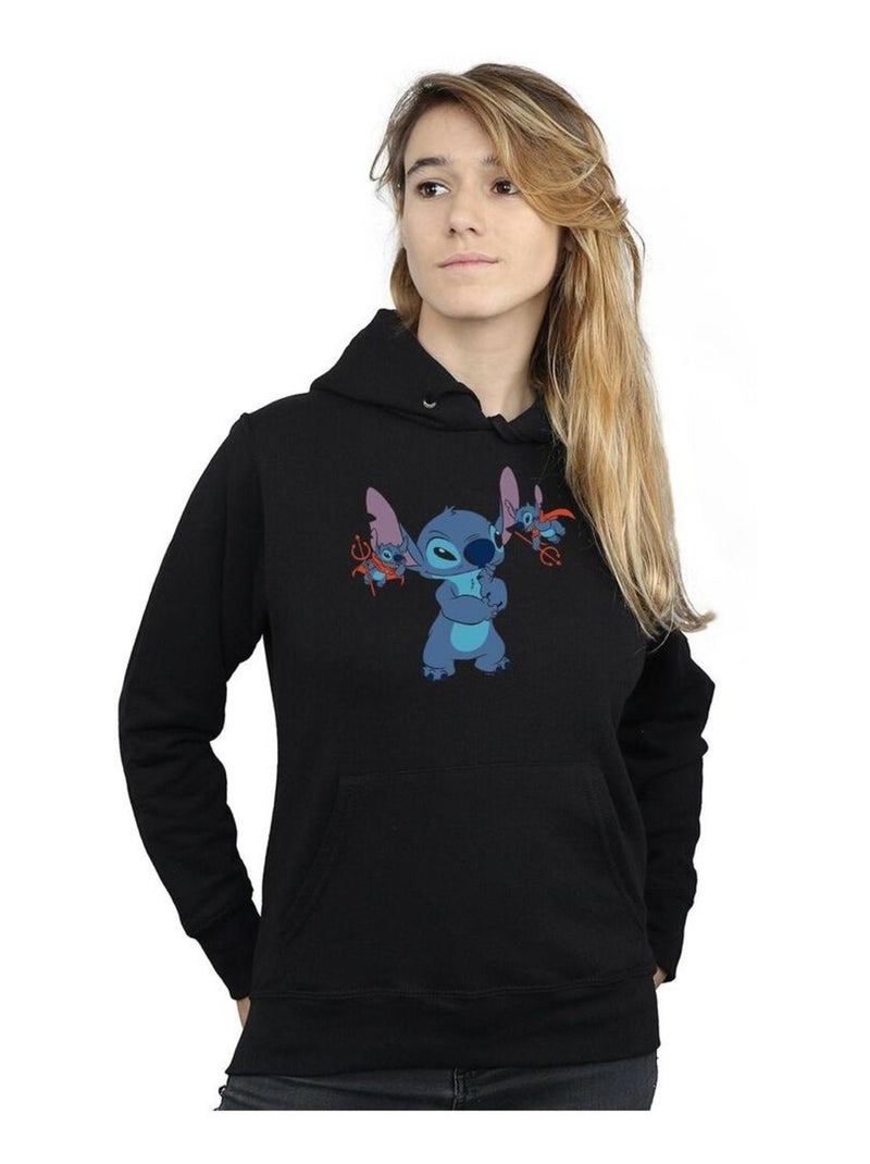 Disney - Sweat à capuche LÇaTLE DEVILS Noir - Kiabi