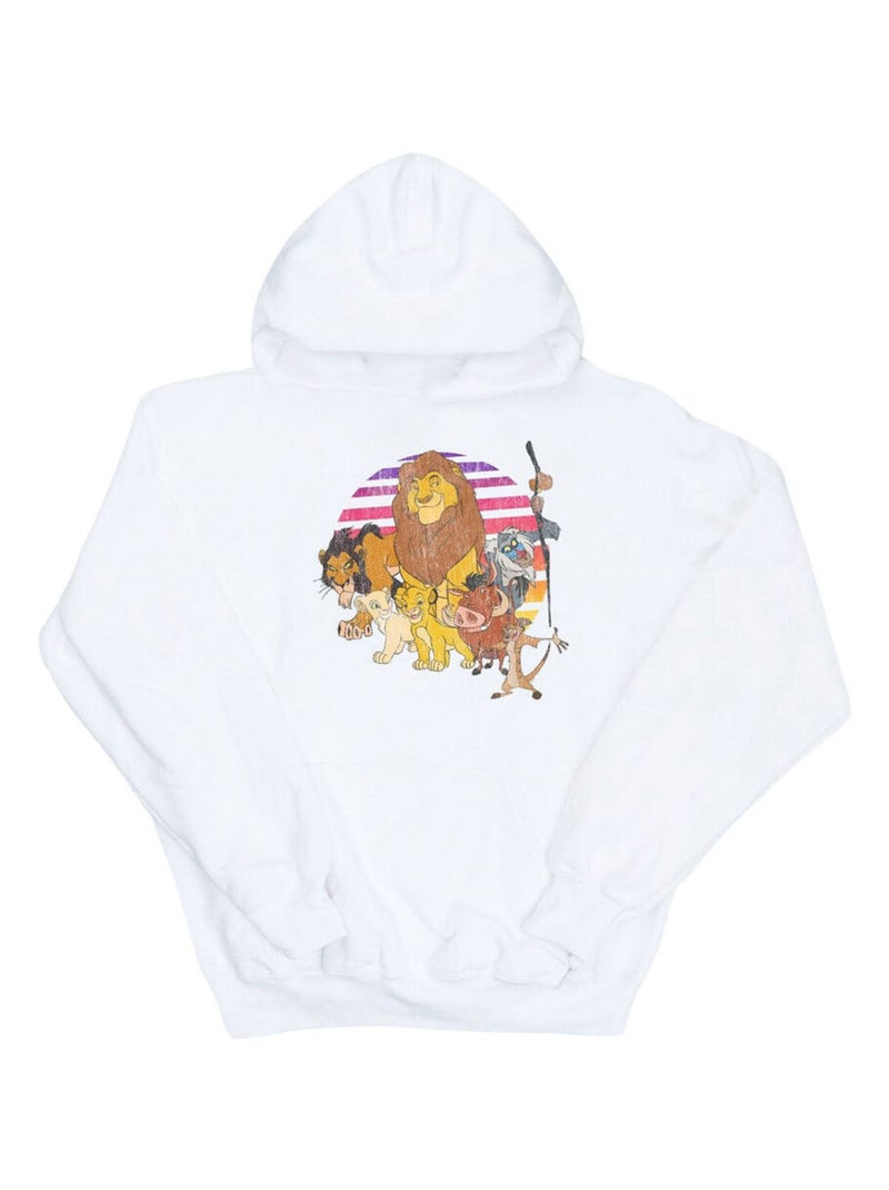 Disney - Sweat à capuche Le Roi Lion PRIDE FAMILY Blanc - Kiabi