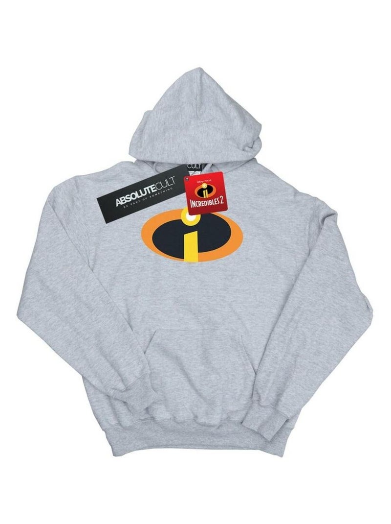 Disney - Sweat à capuche Les Indestructibles Gris chiné - Kiabi