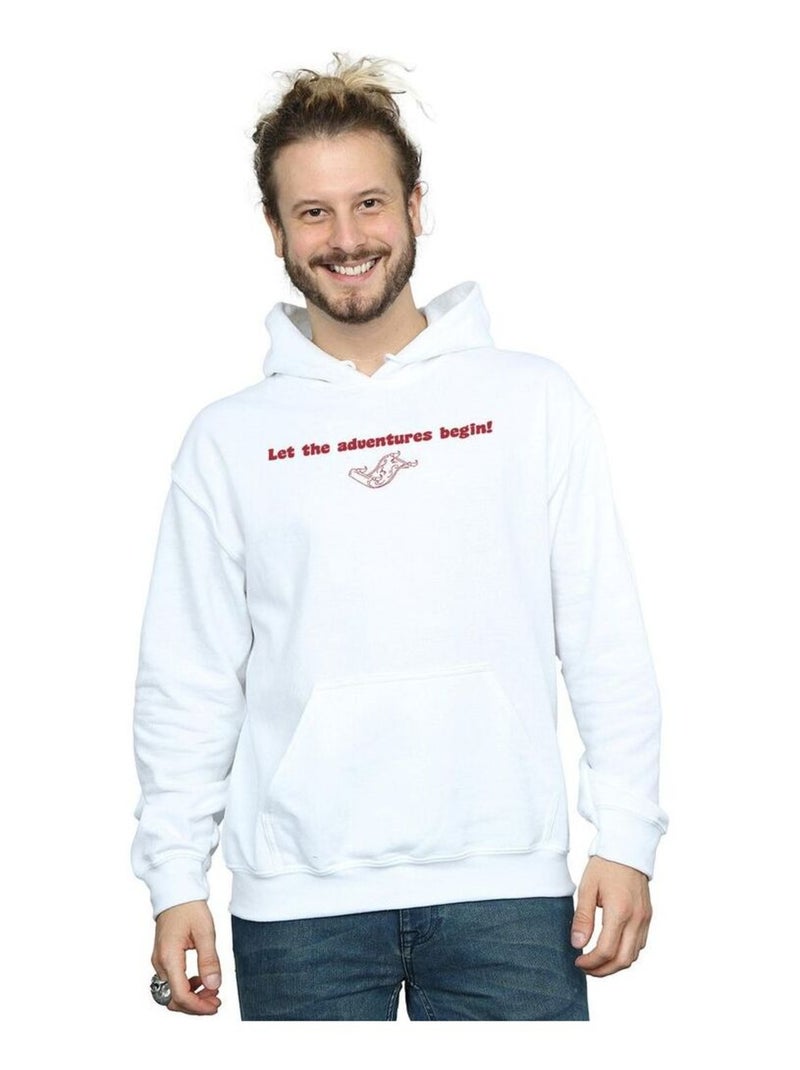 Disney - Sweat à capuche LET THE ADVENTURES BEGIN Blanc - Kiabi