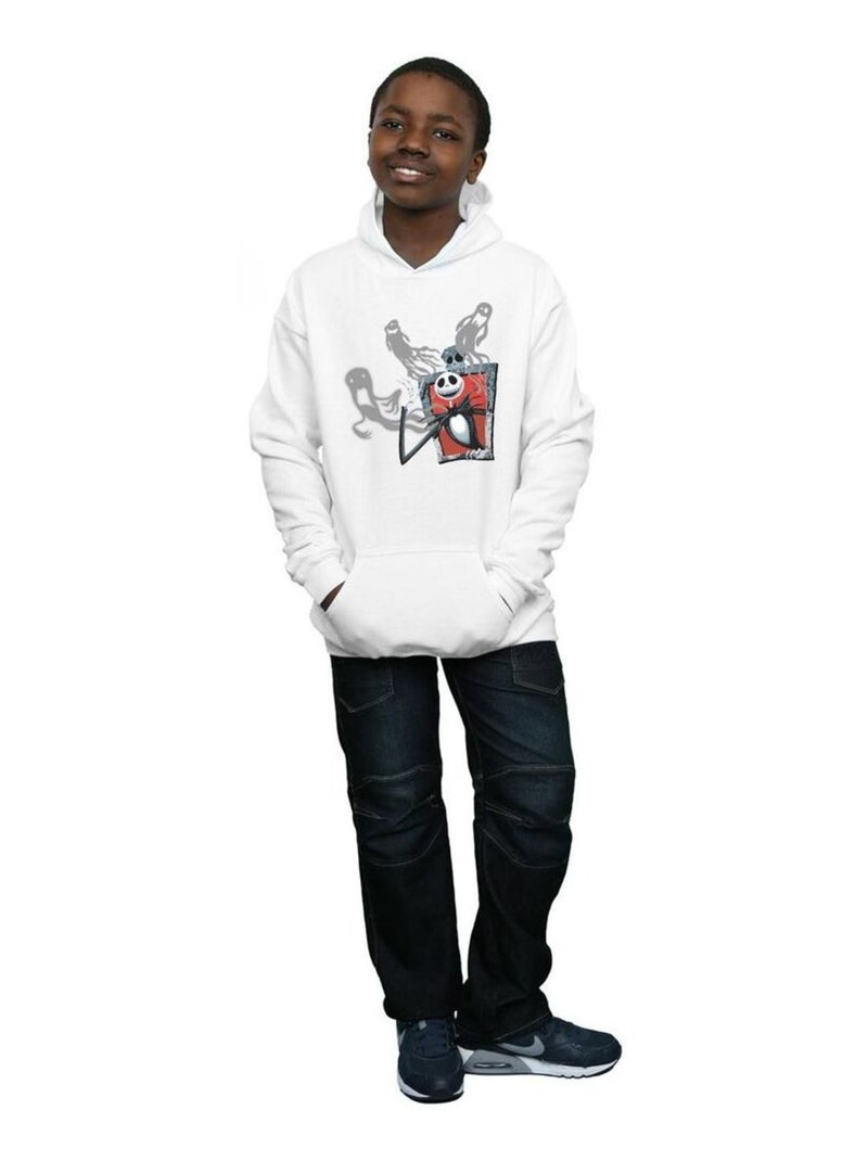 Disney - Sweat à capuche L'Étrange Noël de monsieur Jack GHOSTS OF JACK Blanc - Kiabi