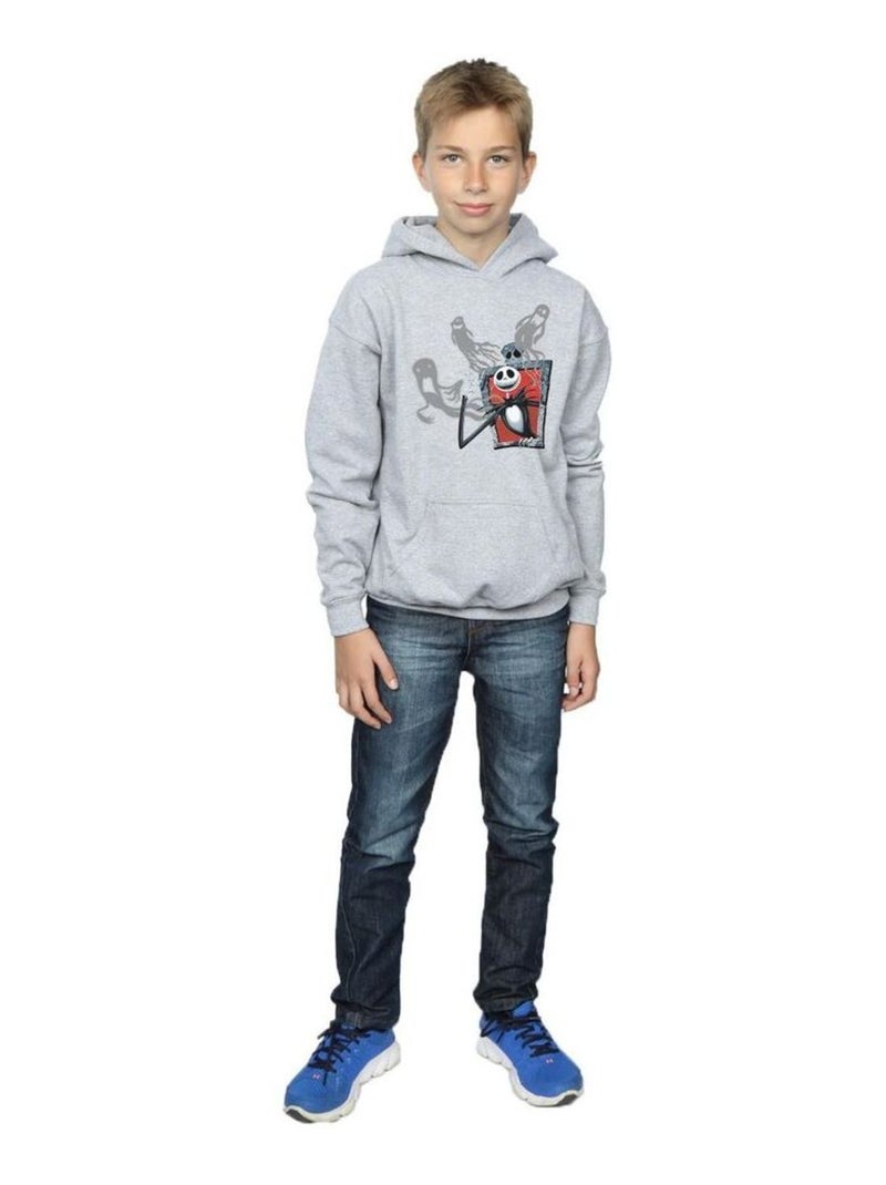 Disney - Sweat à capuche L'Étrange Noël de monsieur Jack GHOSTS OF JACK Gris chiné - Kiabi