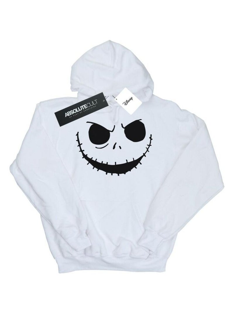 Disney - Sweat à capuche L'Étrange Noël de monsieur Jack JACK'S FACE Blanc - Kiabi