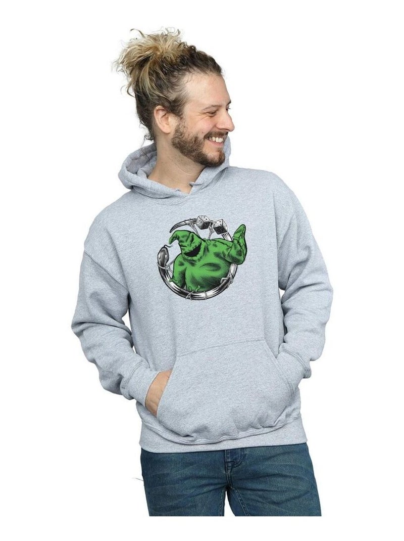 Disney - Sweat à capuche L'Étrange Noël de monsieur Jack ROLL THE DICE Gris chiné - Kiabi