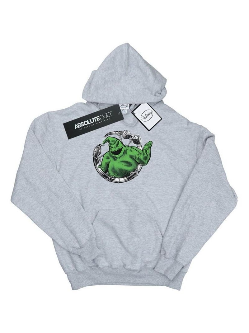 Disney - Sweat à capuche L'Étrange Noël de monsieur Jack ROLL THE DICE Gris chiné - Kiabi