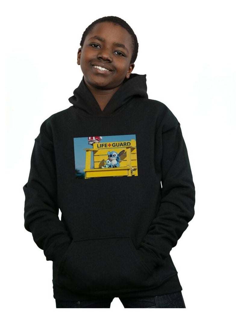 Disney - Sweat à capuche LILO AND STITCH Noir - Kiabi