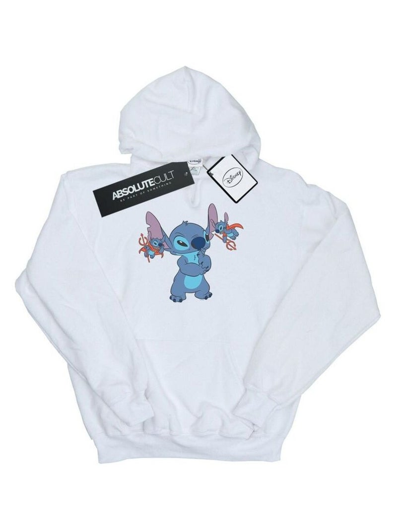 Disney - Sweat à capuche LITTLE DEVILS Blanc - Kiabi