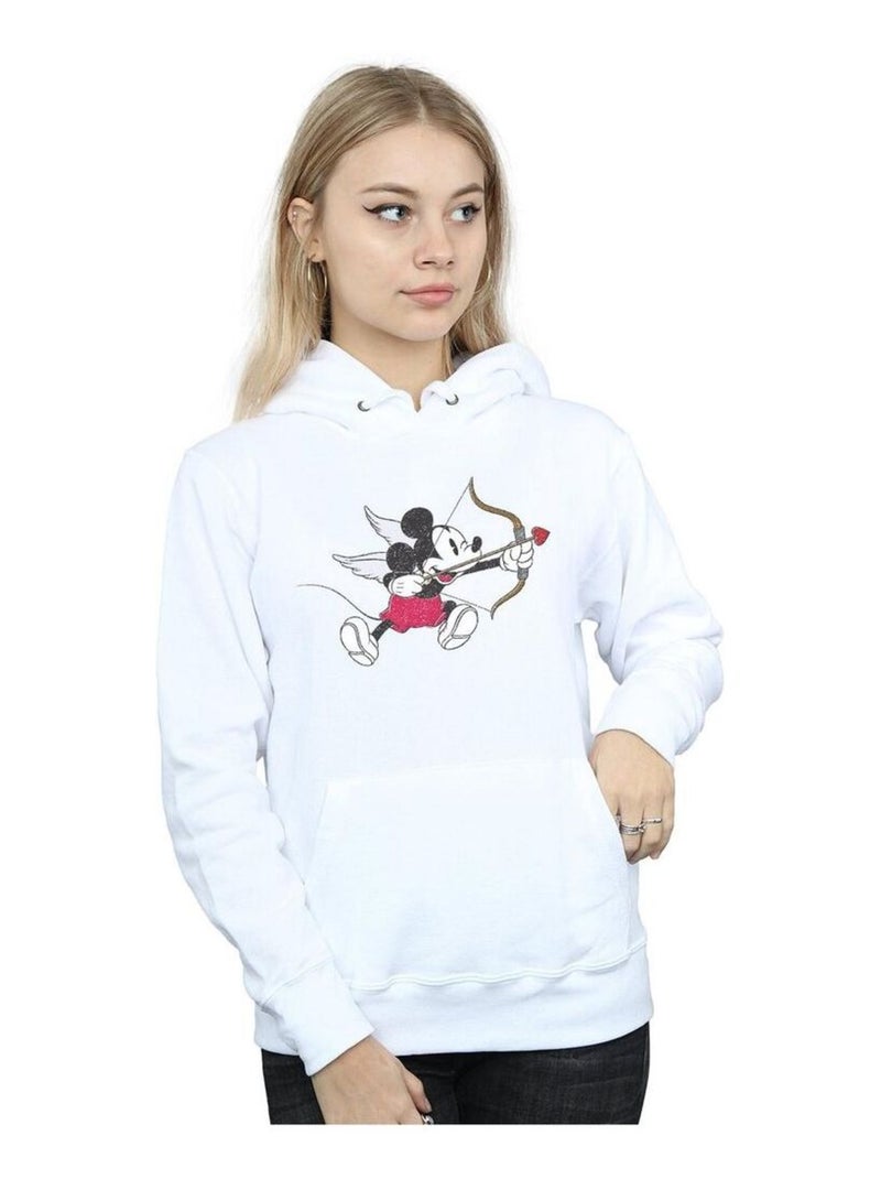 Disney - Sweat à capuche LOVE CHERUB Blanc - Kiabi