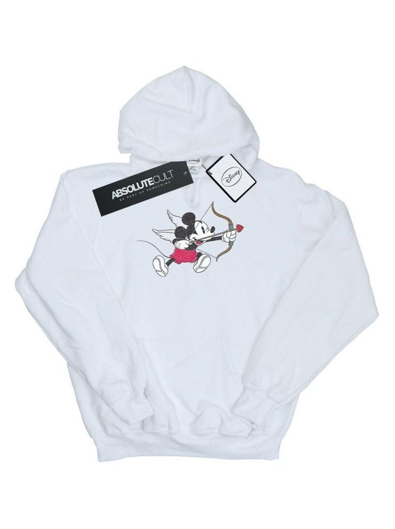 Disney - Sweat à capuche LOVE CHERUB Blanc - Kiabi
